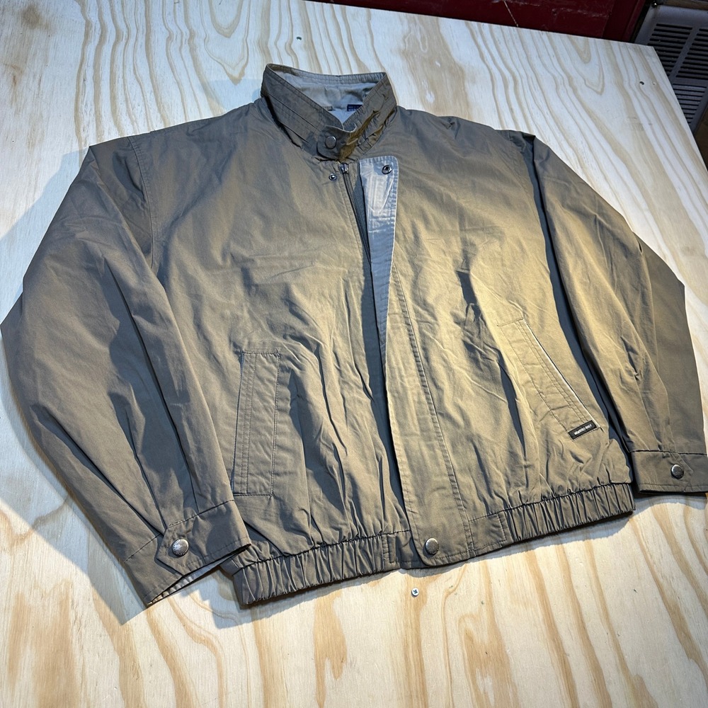 Members Only Mariner Mens Large Gray Harrington Bomber Jacket Vintage Style
